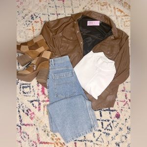 Target Faux Leather Shacket